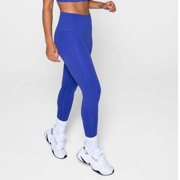 Girlfriend Collective High-Rise Legging‎ 7/8 Pansy Blue XXS - Picture 1 of 9